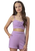 Conjunto Juvenil Top Lilás BobbyLulu Conjunto Juvenil Top Lilás BobbyLulu