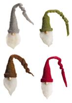 Conjunto KALALOU de 4 tampas de garrafa de vinho do Papai Noel 30 cm H Conjunto KALALOU de 4 tampas de garrafa de vinho do Papai Noel 30 cm H