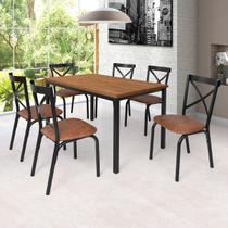 Conjunto Karina Flex 1,36m Tampo Laminado com 6 Cadeiras Conjunto Karina Flex 1,36m Tampo Laminado com 6 Cadeiras