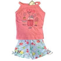 Conjunto Kely Kety Malha TAM 3 Rosa azul
