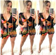 Conjunto kimono cropped