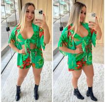 Conjunto kimono cropped