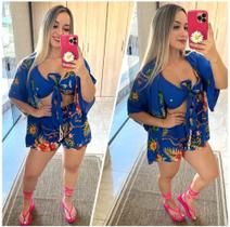 Conjunto kimono cropped