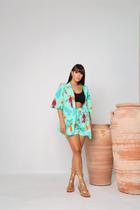 Conjunto kimono e shorts femenino