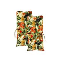 Conjunto Kit 02 Almofadas Para Cadeira Bambu Vime