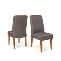 Conjunto Kit 2 Cadeiras de Jantar DJ Móveis Lidia Freijó Veludo Lunar Conjunto Kit 2 Cadeiras de Jantar DJ Móveis Lidia Freijó Veludo Lunar