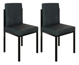 Conjunto Kit 2 Cadeiras Escritório Cozinha Moderna Recepção Estofada Sala Jantar Conjunto Kit 2 Cadeiras Escritório Cozinha Moderna Recepção Estofada Sala Jantar