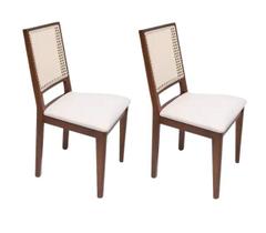 Conjunto Kit 2 Cadeiras Madeira Sala de Jantar Sextavada Sila