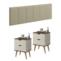 Conjunto Kit 2 Mesas De Cabeceira Madri Cabeceira 1.60 Quarto Casal