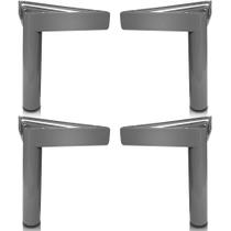 Conjunto Kit 4 Pés 18cm Em Aço Para Móveis Sofá Armário Gabinete Para Parafusar Prata Conjunto Kit 4 Pés 18cm Em Aço Para Móveis Sofá Armário Gabinete Para Parafusar Prata