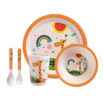 Conjunto Kit Alimentação Infantil Bebê Design Com Desenhos Atrativo Bowl Copo Prato