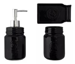 Conjunto Kit Banheiro Porta Sabonetes E Porta Escova 3 Peças Conjunto Kit Banheiro Porta Sabonetes E Porta Escova 3 Peças