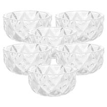 Conjunto Kit Bowl Tigela Diamante Transparente 6 peças 400ml - Wincy