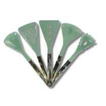 Conjunto Kit Cozinha 5 Peças Verde Musgo Em Nylon Resistente Conjunto Kit Cozinha 5 Peças Verde Musgo Em Nylon Resistente