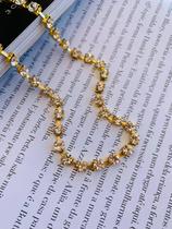 Conjunto Kit de colar e pulseira Strass G folheado a Ouro Conjunto Kit de colar e pulseira Strass G folheado a Ouro