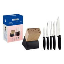 Conjunto Kit De Facas Tramontina Carnes Cozinha Suporte Cepo Conjunto Kit De Facas Tramontina Carnes Cozinha Suporte Cepo