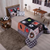 Conjunto Kit Edredom Masculino Boy Infantil Juvenil 4 Peças + Cortina Varão Simples Duplo 2m Estampa Digital