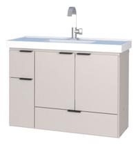 Conjunto Kit Gabinete De Banheiro Com Cuba Balcão Aéreo Pia