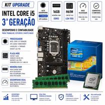 Conjunto Kit Gamer Core I5 + Placa Mãe H61 + 16gb de Memória Conjunto Kit Gamer Core I5 + Placa Mãe H61 + 16gb de Memória