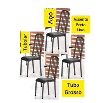 Conjunto Kit Jogo c/ 4 Cadeiras Tubolar floral Craqueado - jadi