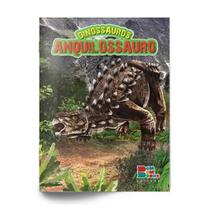 Conjunto kit livro ilustrado e dinossauro articulado