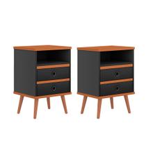 Conjunto Kit Mesa De Cabeceira Quarto Cama Alan Preto Conjunto Kit Mesa De Cabeceira Quarto Cama Alan Preto