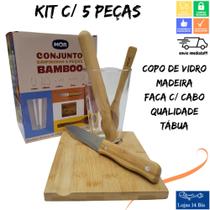 Conjunto Kit Para Caipirinha Mor 5 Peças Modelo Bamboo