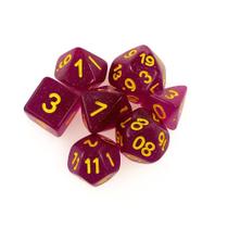 Conjunto Kit para RPG Dice 7 Dados Perolados Coloridos Central Acessórios