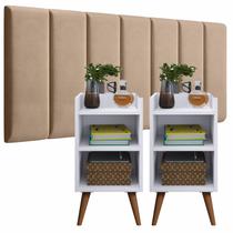 Conjunto kit Quarto Cabeceira MODULADA Julia SOL. 0,90 CASAL 1.40 QUEEN 1,60 1,95 KING 2 Mesas de Cabeceira MAX