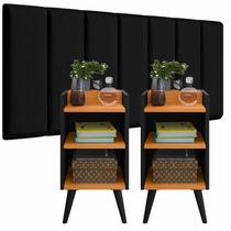 Conjunto kit Quarto Cabeceira MODULADA Julia SOL. 0,90 CASAL 1.40 QUEEN 1,60 1,95 KING 2 Mesas de Cabeceira MAX