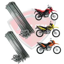 Conjunto Kit Raio Dianteiro Traseiro Nxr 125 150 160 Todos Os Anos Bros Lona tambor Completo Inox Não Enferruja Conjunto Kit Raio Dianteiro Traseiro Nxr 125 150 160 Todos Os Anos Bros Lona tambor Completo Inox Não Enferruja