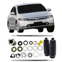 Conjunto kit reparo caixa direção hidráulica new civic 2006 em diante para showa c/coifa bucha longa