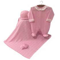 Conjunto Kit Saida Maternidade Menina Tricot