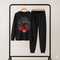 Conjunto Kit Spider Man Miles Morales Camisa Manga Longa + Calça Moletom Inverno Homem Aranha Aranha Conjunto Kit Spider Man Miles Morales Camisa Manga Longa + Calça Moletom Inverno Homem Aranha Aranha