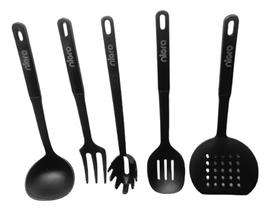 Conjunto Kit Utensílios Cozinha Nylon 5 peça - Nigro