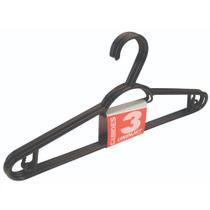 Conjunto Kitt de Cabide 3 unidades Plástico resistente Preto - UninJet