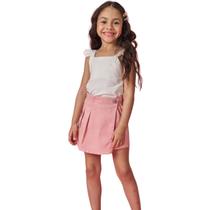 Conjunto Kukiê Blusa E Short Saia Sarja Nude Inverno Conjunto Kukiê Blusa E Short Saia Sarja Nude Inverno