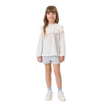 Conjunto Kukiê Blusa Wave e Short Tweed Brilho Nude Inverno Conjunto Kukiê Blusa Wave e Short Tweed Brilho Nude Inverno