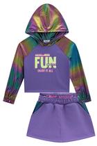 Conjunto Kukie Moletom blusão e short saia menina 10 12 anos Conjunto Kukie Moletom blusão e short saia menina 10 12 anos