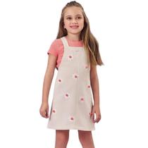 Conjunto Kukie Salopete Linho E Blusa Boxy Coral Claro Verão Conjunto Kukie Salopete Linho E Blusa Boxy Coral Claro Verão