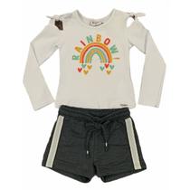 Conjunto Kukiê Short e Blusa Manga Rainbow Coleção Inverno Conjunto Kukiê Short e Blusa Manga Rainbow Coleção Inverno