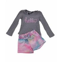 Conjunto Kukie Tie Dye Hello Coleção Inverno Conjunto Kukie Tie Dye Hello Coleção Inverno