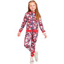 Conjunto Kukie Ursinhos Vermelho Casaco com Ziper Inverno