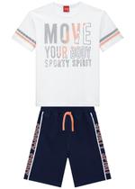 Conjunto Kyly Camiseta e Bermuda Moletom Sporty Spirit