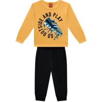 Conjunto Kyly moletom flanelado infantil inverno 1 ao 8 TAMANHO:1COR:AMARELO