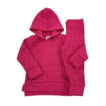 Conjunto Lã Canelada Peluciada Interna com Capuz - Pink 56 - 8 Conjunto Lã Canelada Peluciada Interna com Capuz - Pink 56 - 8