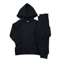 Conjunto Lã Canelada Peluciada Interna com Capuz - Preto 01 - 2 Conjunto Lã Canelada Peluciada Interna com Capuz - Preto 01 - 2