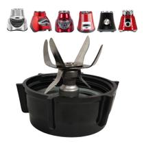 Conjunto Lâmina de 6 Facas com Base Plástica e Anel de Vedação para Liquidificadores Oster Osterizer