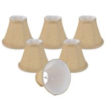 Conjunto Lamp Shade Wellmet de 6 tambores de encaixe para lâmpadas de vela