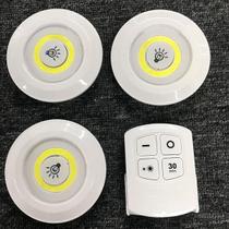 Conjunto Lâmpada Led 3 Spots Luminária Sem Fio + Controle